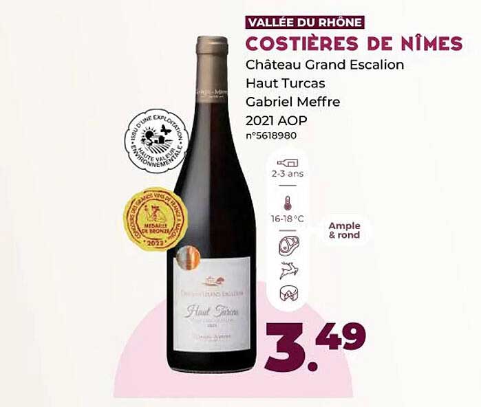 vallée du rhône costières de nîmes château grand escalion haut turcas gabriel meffre