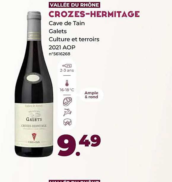 vallée du rhône crozes-hermitage cave de tain galets culture et terroirs 2021 aop