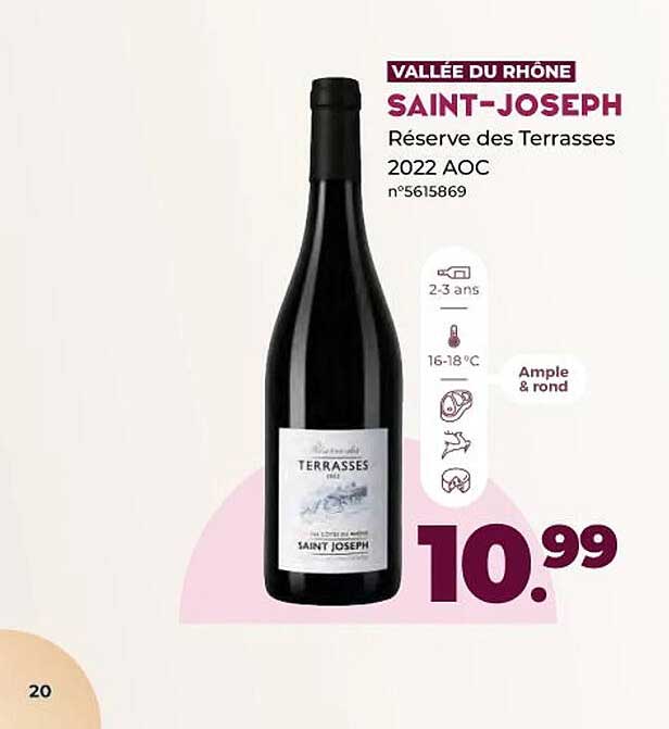 Vallée Du Rhône Saint-joseph Réserve Des Terrasses 2022 Aoc
