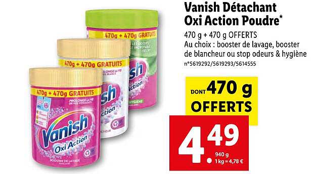 vanish détachant oxi action poudre