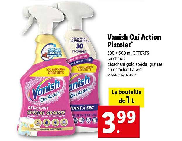 vanish oxi action pistolet