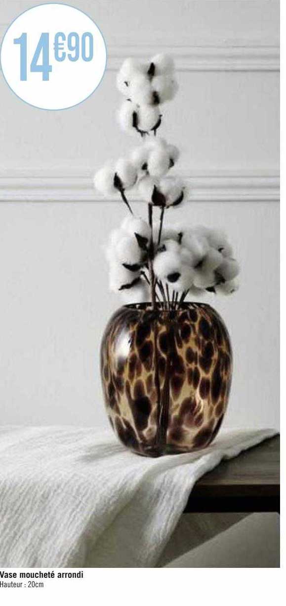 vase moucheté arrondi