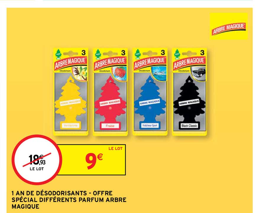 1 an de désodorisants - offre spécial différents parfum arbre magique