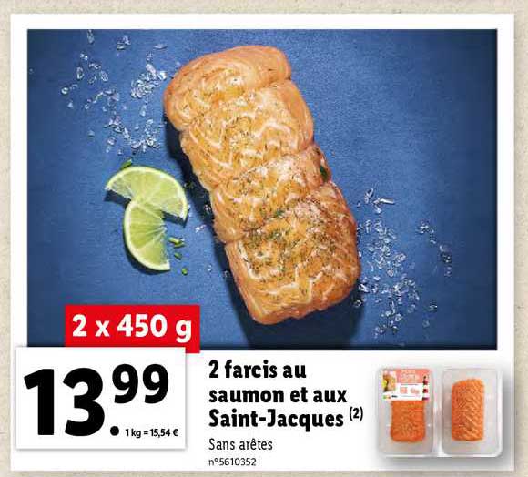 2 farcis au saumon et aux saint-jacques