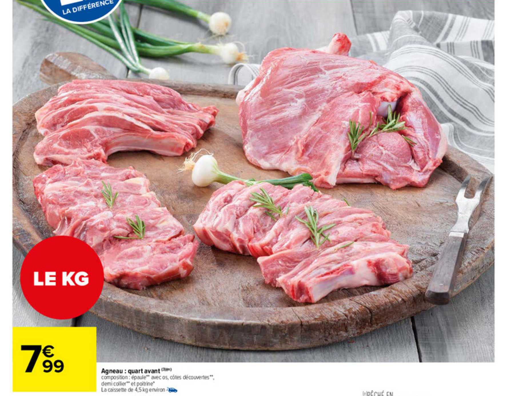 agneau : quart avant