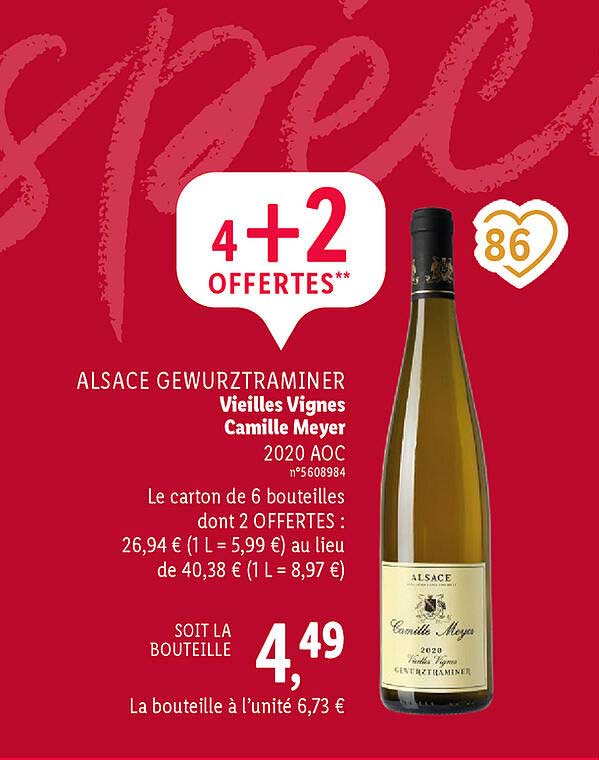 alsace gewurztraminer vieilles vignes camille meyer 2020 aoc