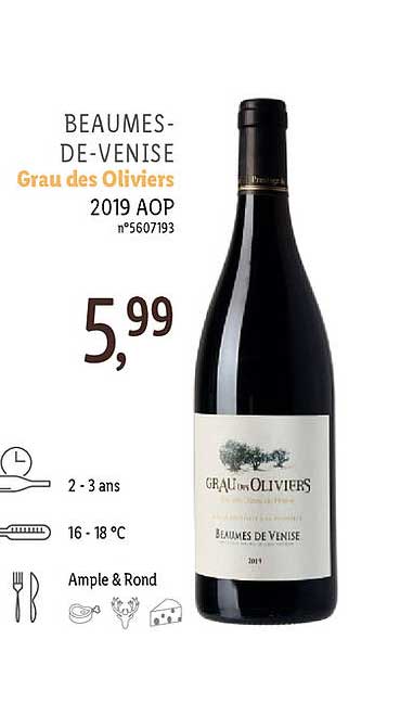 beaumes-de-venise grau des olivers 2019 aop