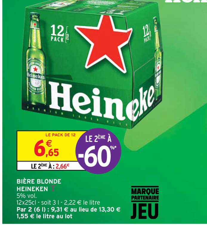 Bière Blonde Heineken
