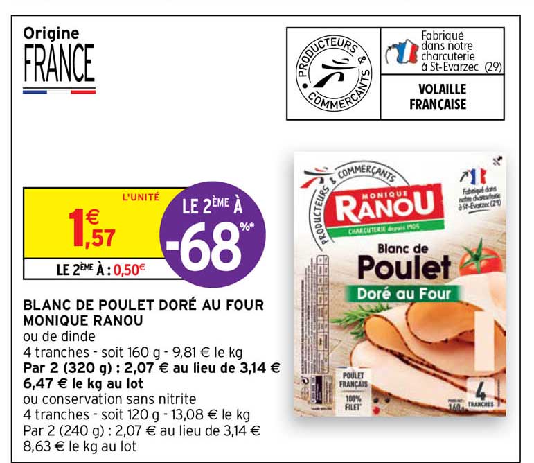blanc de poulet doré au four monique ranou