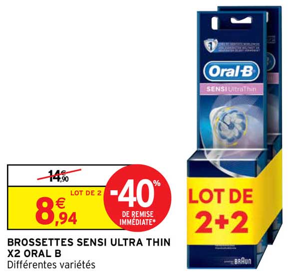 brossettes sensi ultra thin x2 oral b