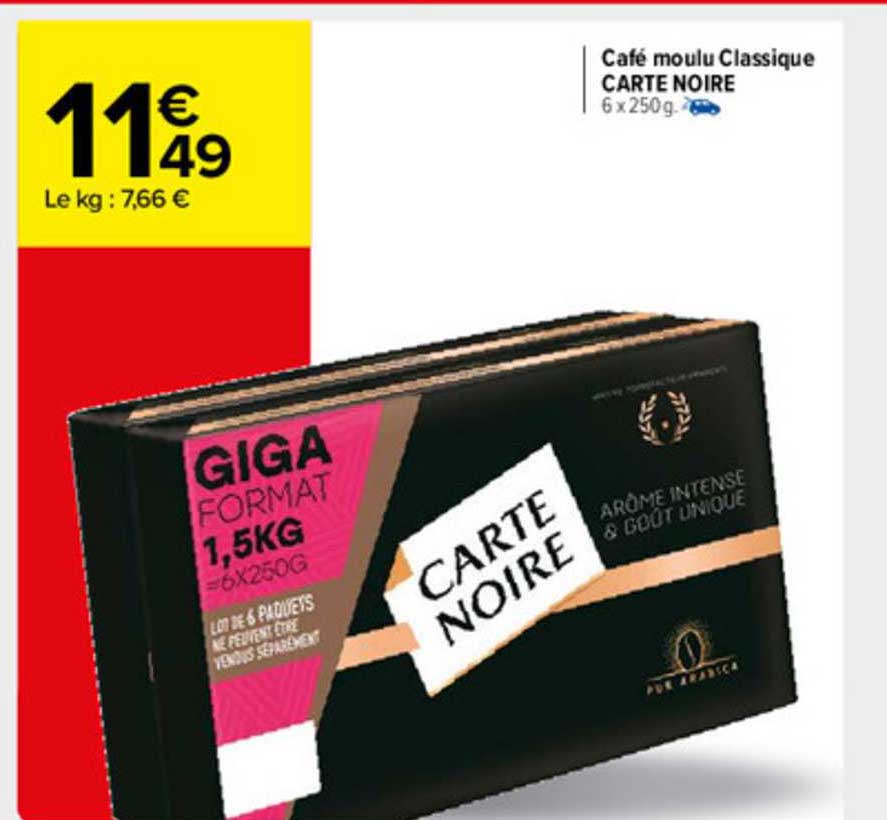 Café Moulu Classique Carte Noire