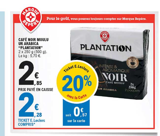 Café Noir Moulu Arabica "plantation"