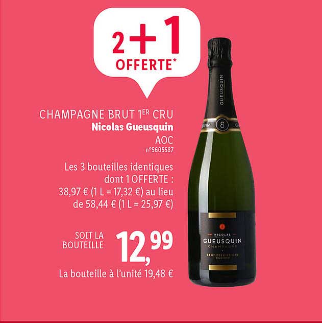 Champagne Brut 1er Cru Nicolas Gueusquin Aoc