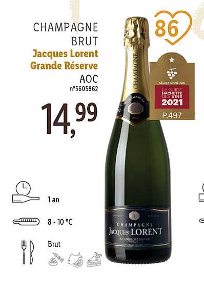 champagne brut jacques lorent grand réserve aoc