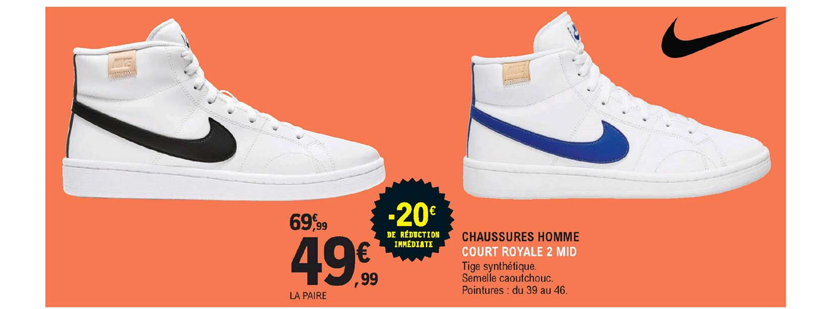 chaussures homme nike court royale 2 mid