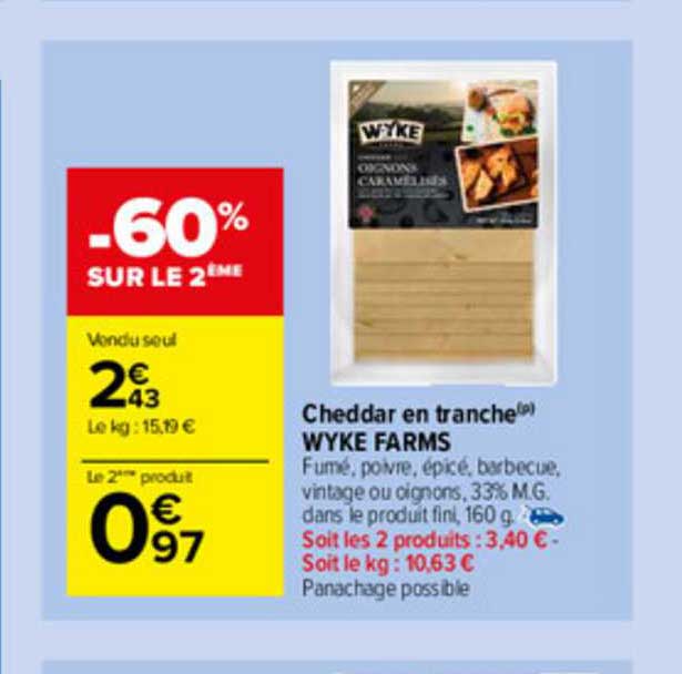 cheddar en tranche wyke farms