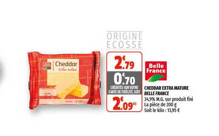 cheddar extra mature belle france