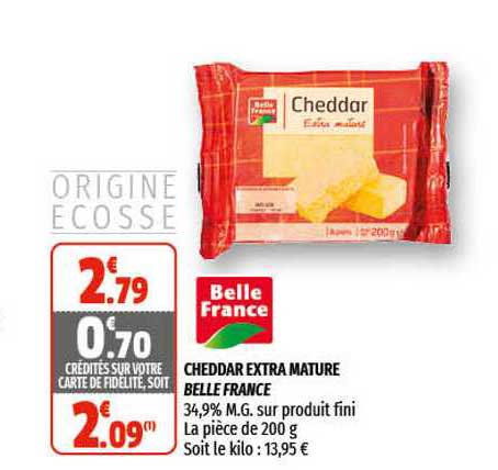 cheddar extra mature belle france