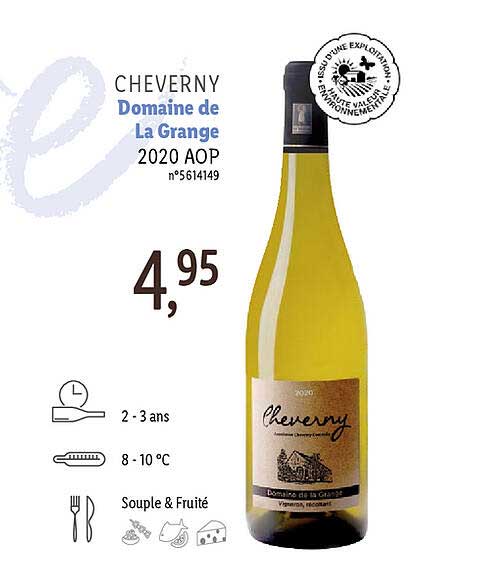 cheverny domaine de la grange 2020 aop