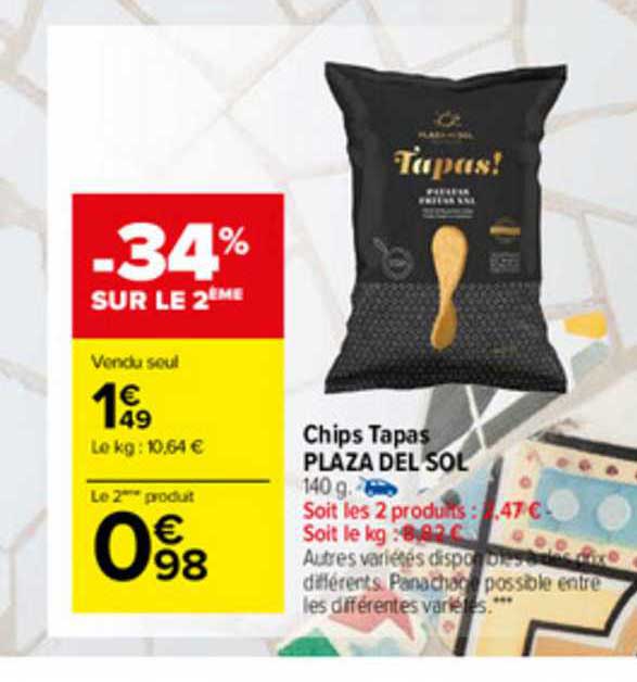 chips tapas plaza del sol