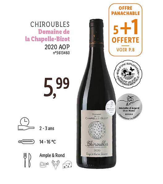 Chiroubles Domaine De La Chapelle-bizot 2020 Aop