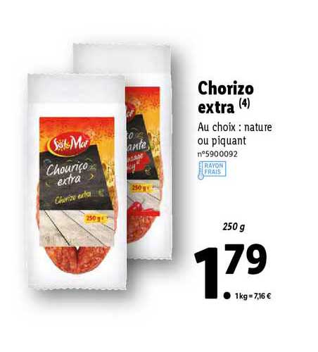 chorizo extra sol & mar