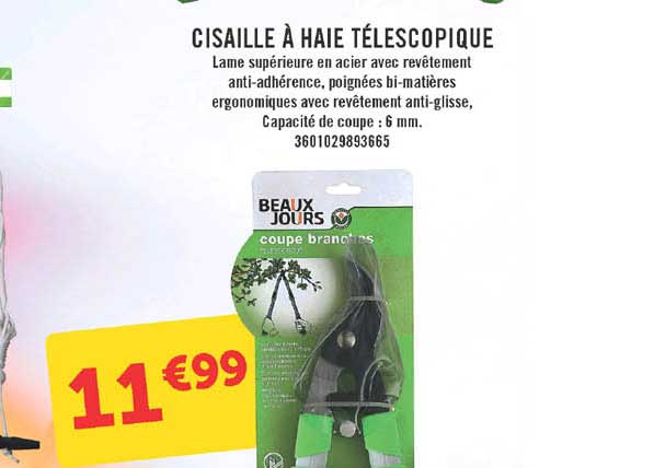 cisaille à haie télescopique beaux jours