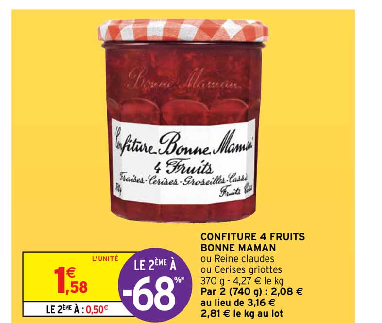confiture 4 fruits bonne maman