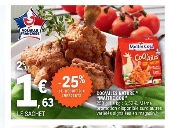 coq'ailes nature "maître coq"