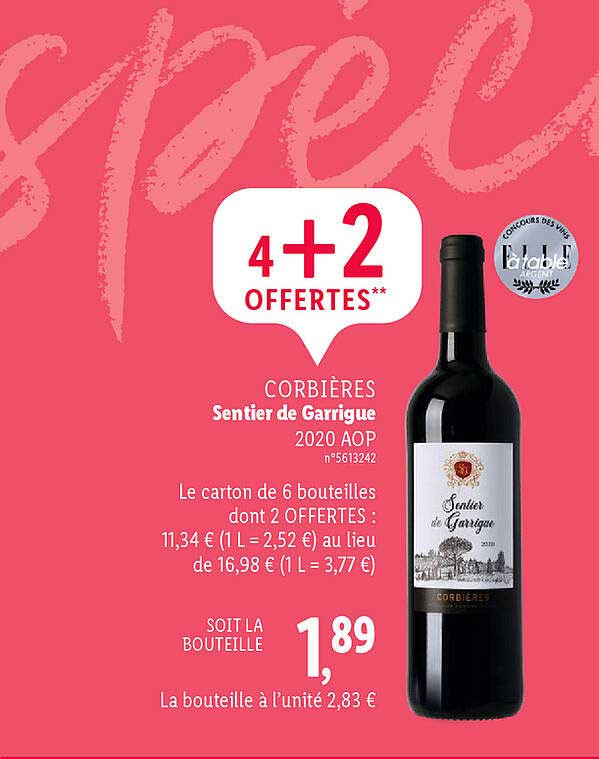 Corbières Sentier De Garrigue 2020 Aop