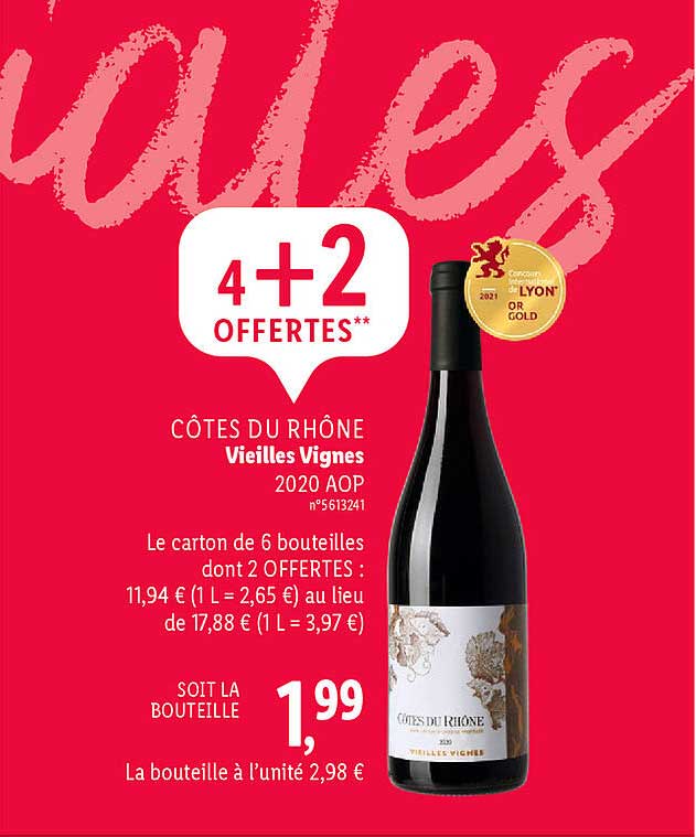 côtes du rhône vieilles vignes 2020 aop