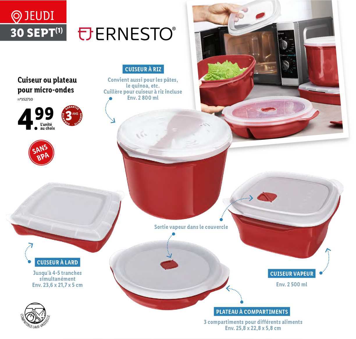 cuiseur ou plateau pour micro-ondes ernesto