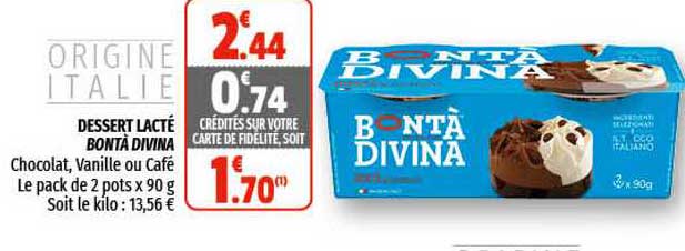 dessert lacté bontà divina