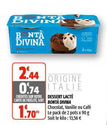 dessert lacté bontà divina