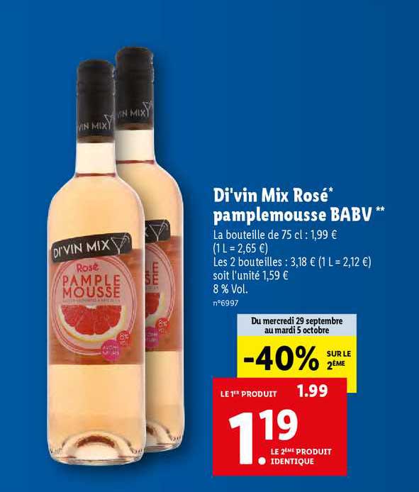 Di'vin Mix Rosé Pamplemousse Babv