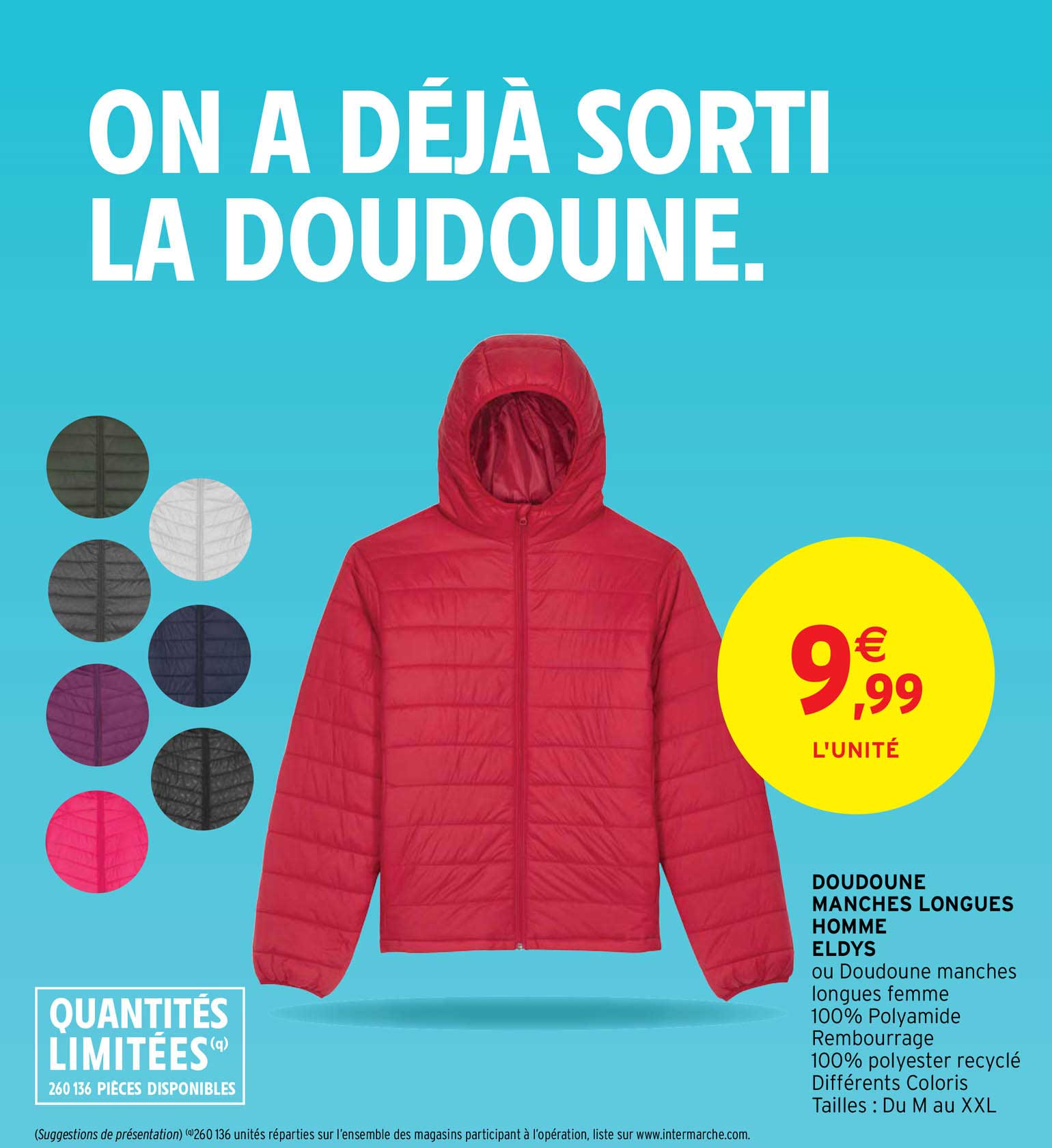 doudoune manches longues homme eldys