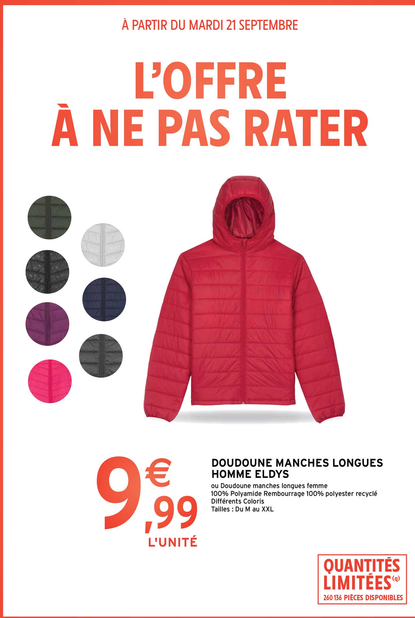 doudoune manches longues homme eldys