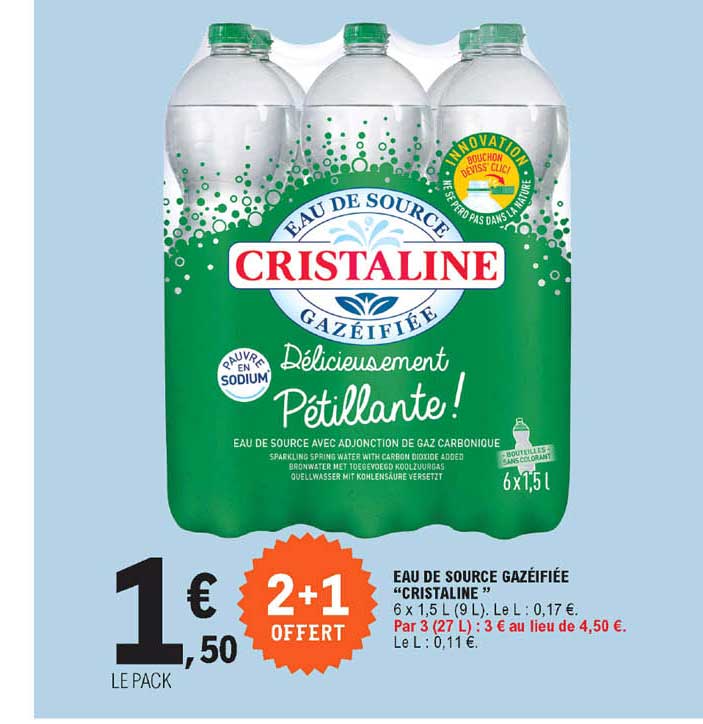 Eau De Source Gazéifiée "cristaline"