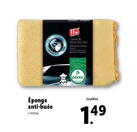éponge anti-buée w5