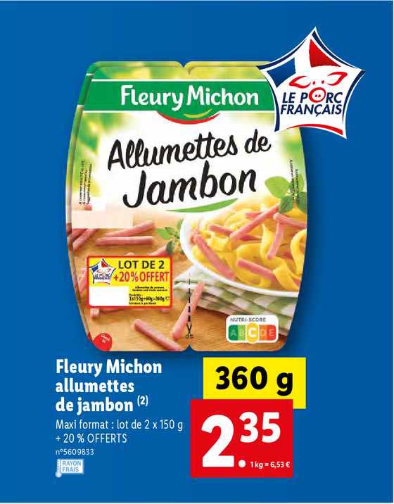 fleury michon allumettes de jambon