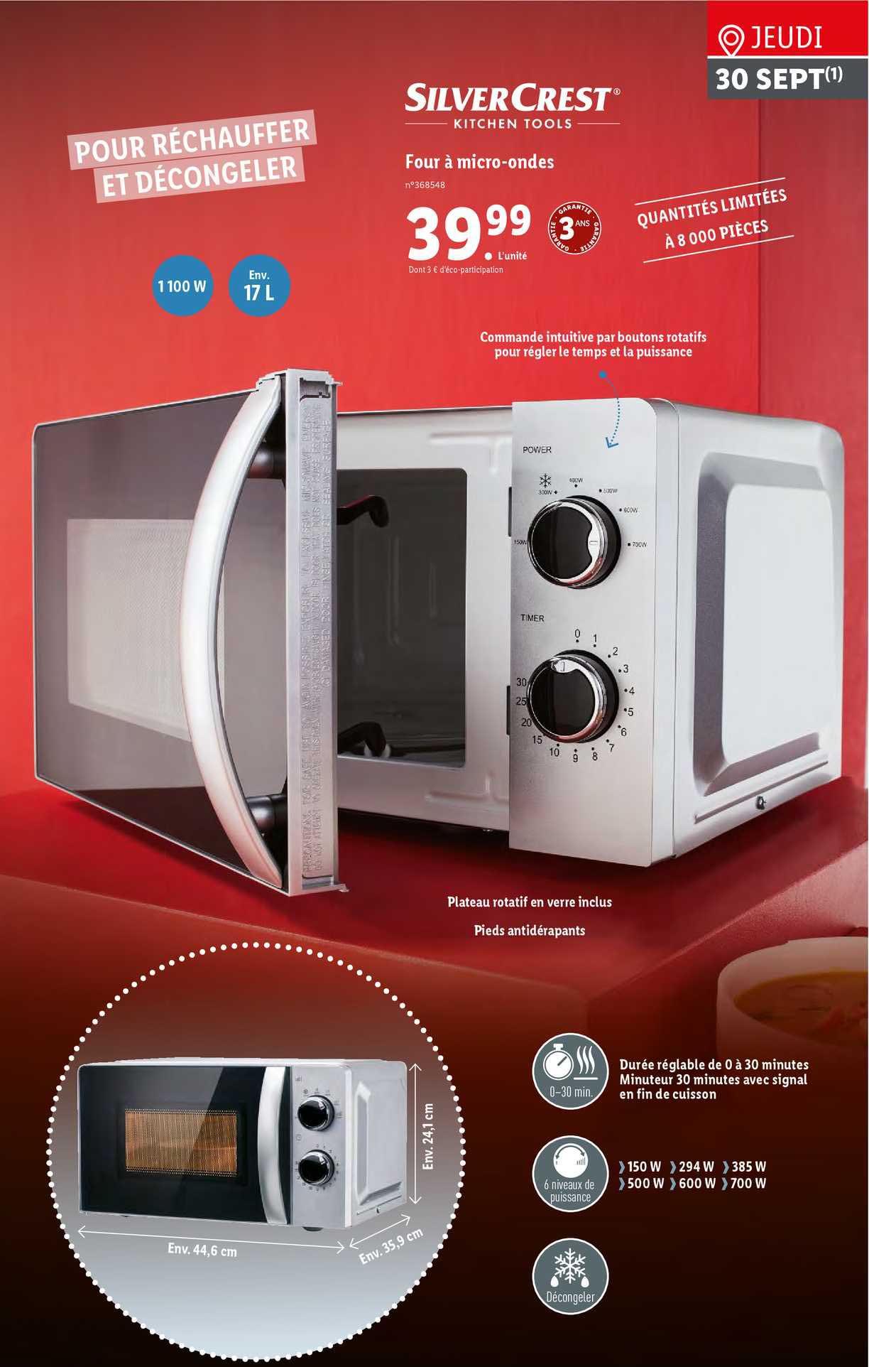 four à micro-ondes silver crest