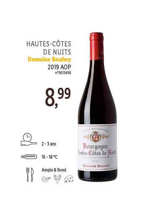 hautes-côtes de nuits domaine bouhey 2019 aop