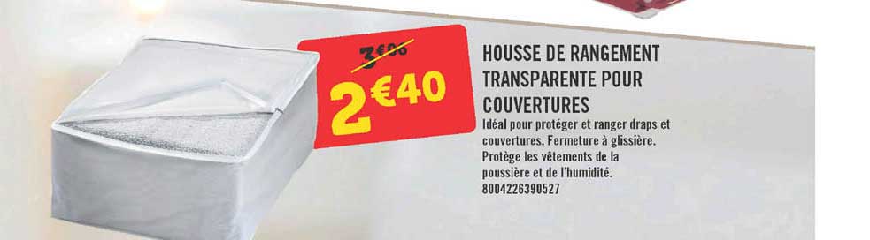 housse de rangement transparente pour couvertures