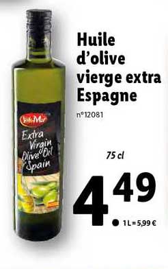 huile d'olive vierge extra espagne sol & mar