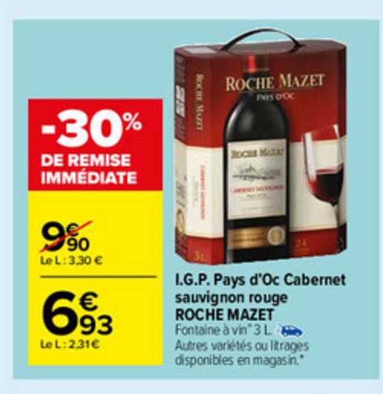 i.g.p. pays d'oc cabernet roche mazet