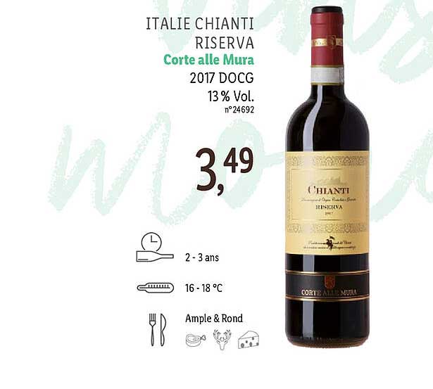 italie chianti riserva corte alle mura 2017 docg