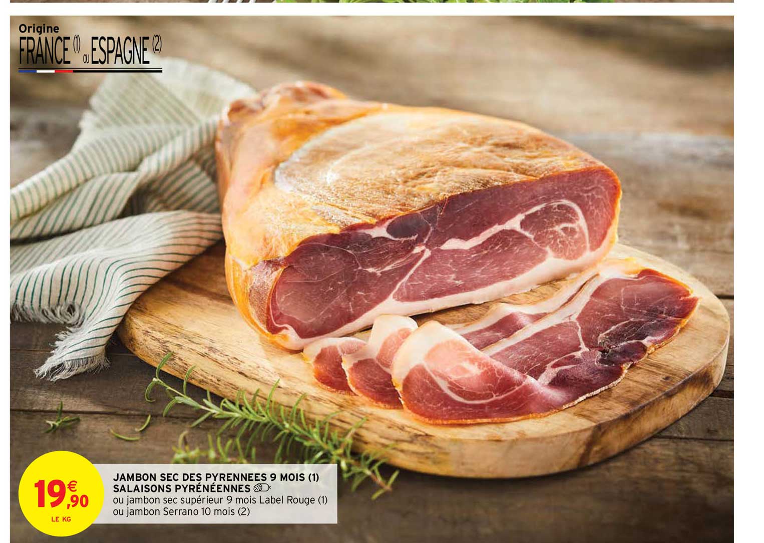 jambon sec des pyrennées 9 mois salaison pyrénéennes