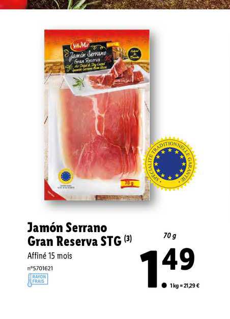 jamón serrano gran reserva stg