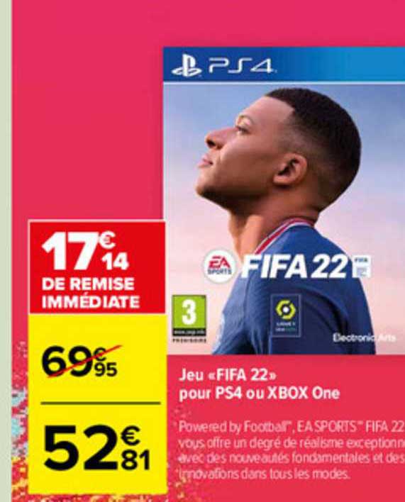 jeu «fifa22» pour ps4 ou xbox one