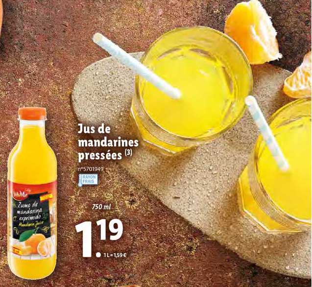 jus de mandarines pressées sol & mar